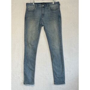 PacSun Stacked Skinny Active Stretch Jeans Mens 33x32 Light Wash Blue Denim